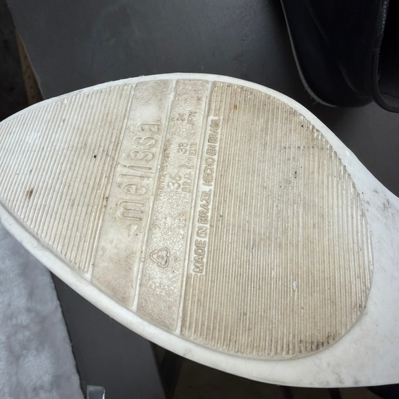 Vivienne Westwood Anglomania x Melissa Black White Bow Cowboy Rain Boots Size 5 - Picture 7 of 7